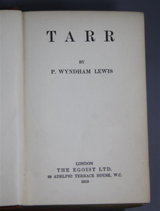 Lewis, Wyndham-Tarr, 1st edition, 1st issue binding, with presentation inscription To my dear Alic(k) Schepler